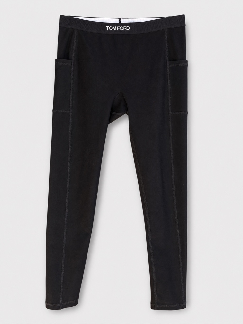 TOM FORD Black Logo Waist Signature Leggings XL NWT Made In Italy - Picture 2 of 11